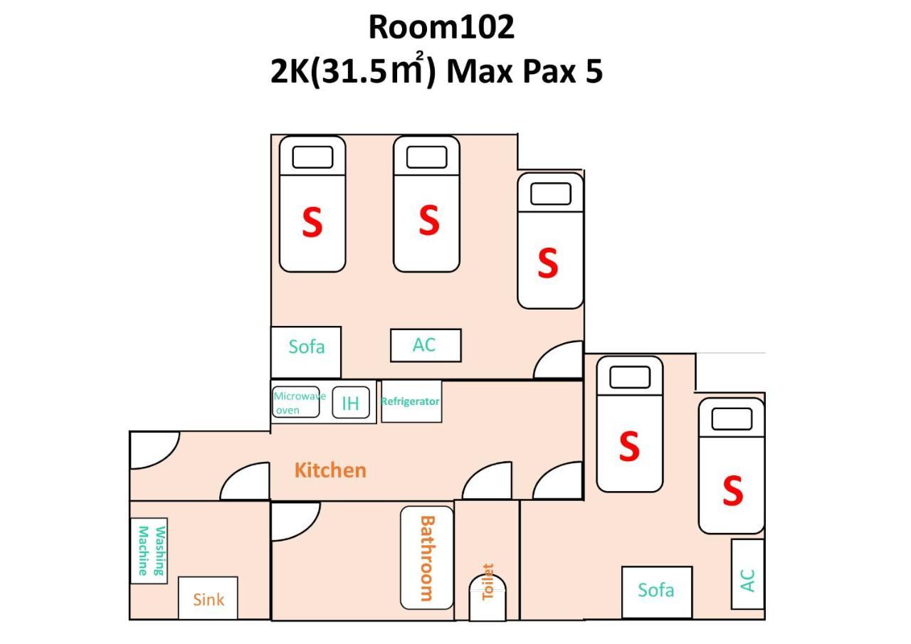 Namba West Saika Apartment Osaka Ngoại thất bức ảnh